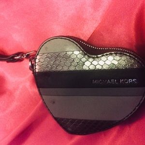 Black and silver Michael Kors Wristlet